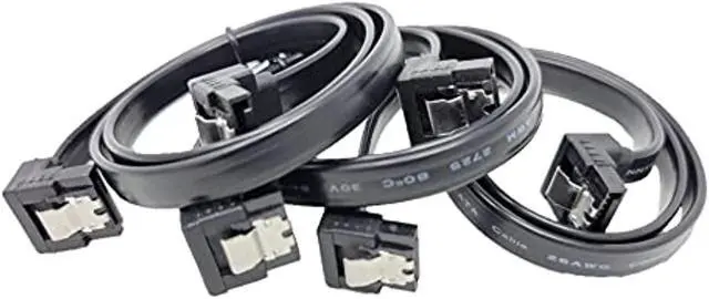 Alt view image 6 of 6 - Micro Connectors 20" SATA III Right Angle to Right Angle Cable with Locking Latch-Black 3-Pack (F03-05MAAB-3P)