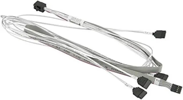 Alt view image 7 of 9 - Supermicro CBL-SAST-0591 75cm Cross-over Mini SAS HD to 4x SATA Cable w/ SB