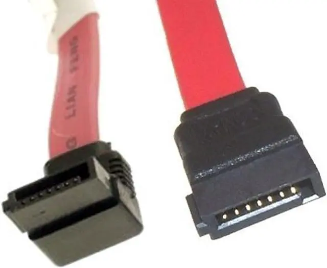 Alt view image 2 of 2 - 14in Red SATA Device Cable Straight to Left Angle