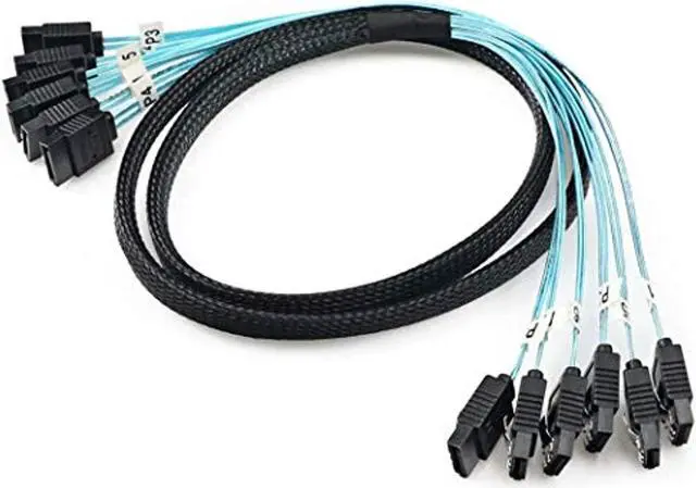 Alt view image 8 of 10 - CableDeconn High Speed 6Gbps 6pcs Set Sata 6 SATA Cable SAS Cable for Server 1M