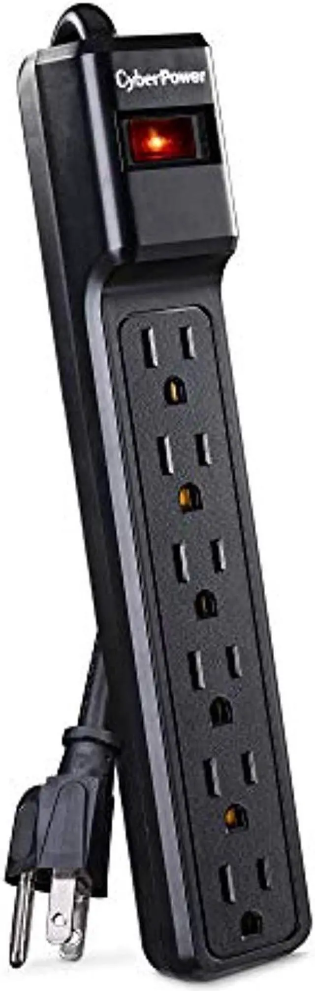 Alt view image 5 of 11 - CyberPower CSB606 6 Feet 6 Outlets 900 Joules Essential Surge Suppressor