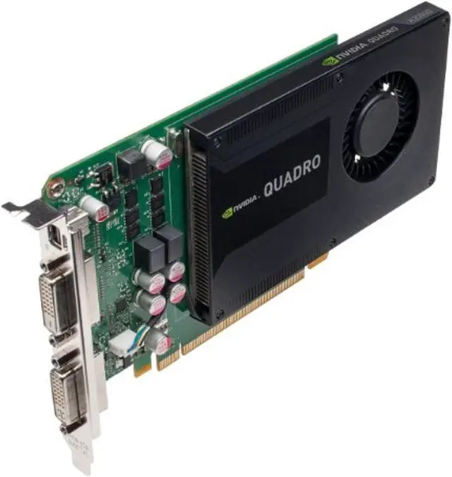 Alt view image 4 of 5 - nvidia quadro k2000d 2gb gddr5 graphics card pny part #: vcqk2000dpb