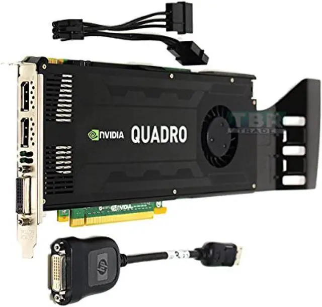Alt view image 4 of 5 - Nvidia Quadro K4000 3GB GDDR5 PCIe x16 Dual DisplayPort DVI-I GK104 Video Graphics Card GPU 900-52033-0000-000
