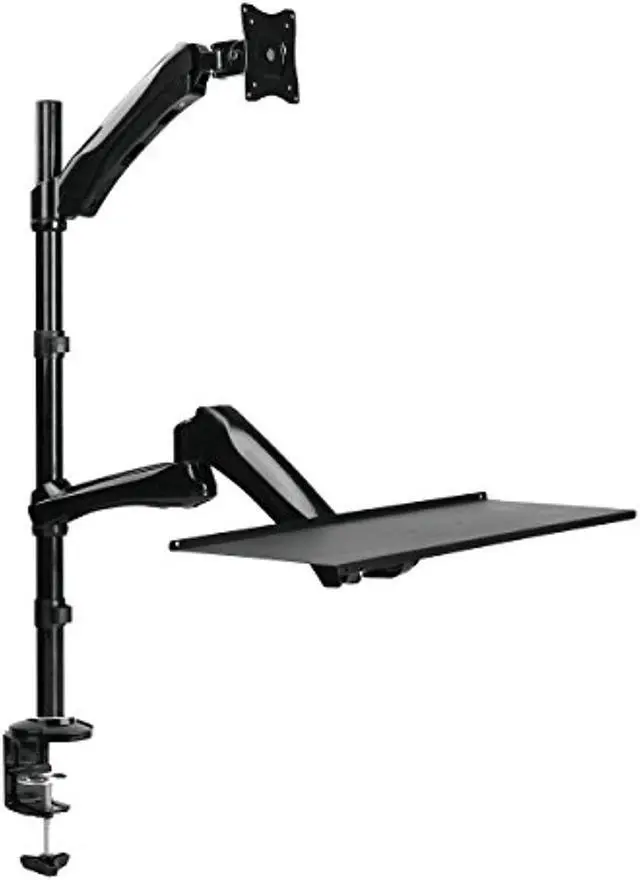 Alt view image 4 of 5 - TygerClaw Single Monitor Sit-Stand Workstation TYDS14011