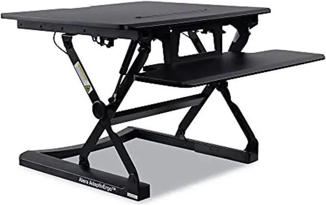 Alt view image 17 of 20 - Alera AdaptivErgo Sit-Stand Lifting Workstation 26 3/4 x 31 x 19 5/8 Black