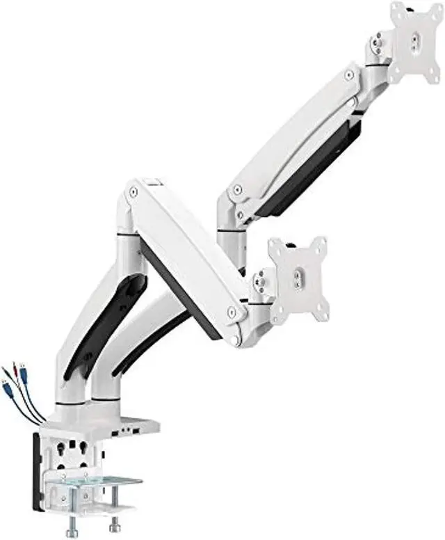 Alt view image 19 of 20 - Siig Dual Monitor Aluminum Heavy Duty Desk Mount With Usb And Audio Ports- 17" to 35", VESA 75x75, 100x100, Quick Access USB 3.0 & Audio Port