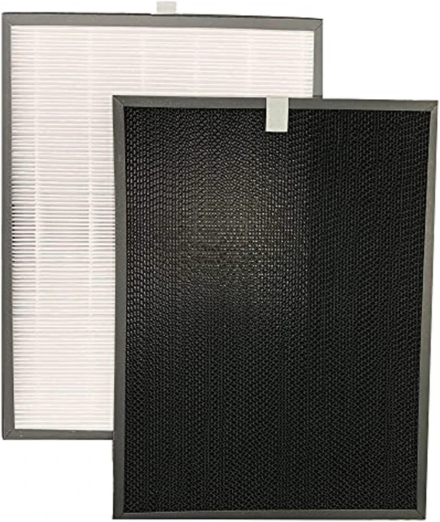 Main image of think crucial replacement 1 air purifier filter & 1 carbon filter fits winix j, models hr950 & hr1000, compare to part # 117130, 2 pack