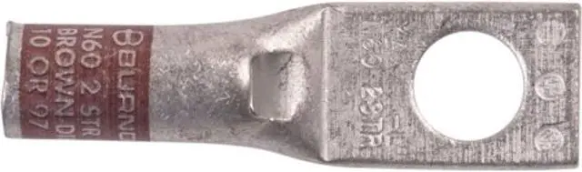 Alt view image 4 of 4 - BURNDY YA2CL4BOX One-Hole Compression Lug, 2 AWG Max, 3/8 in Stud, Standard