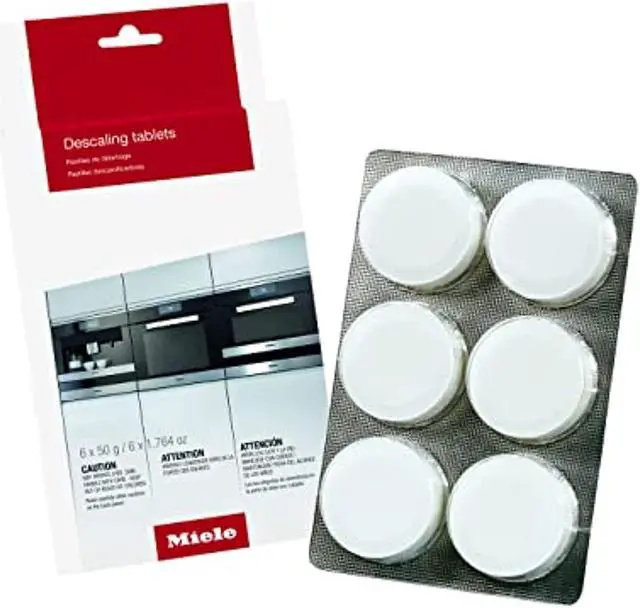 Main image of miele descaling tablets for coffee machines, steam ovens, ovens, ranges, 6 count