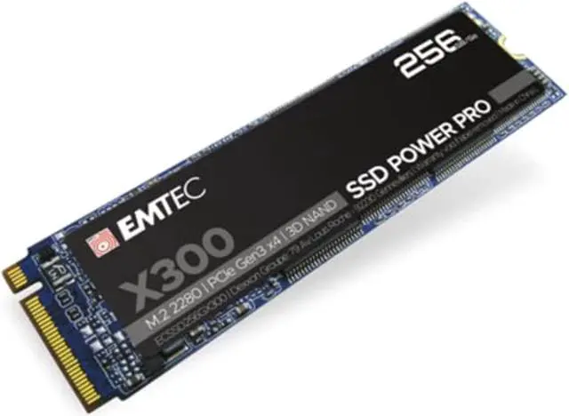 Alt view image 4 of 4 - Emtec X300 Power Pro 256GB M.2 2280 PCIe Gen 3.0 x4 Internal Solid State Drive (SSD) - ECSSD1TX300