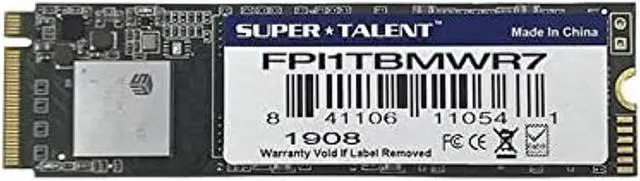 Alt view image 4 of 7 - Super Talent EX6 M.2 1TB PCI-Express 3.0 x4 NVMe Solid State Drive (TLC)