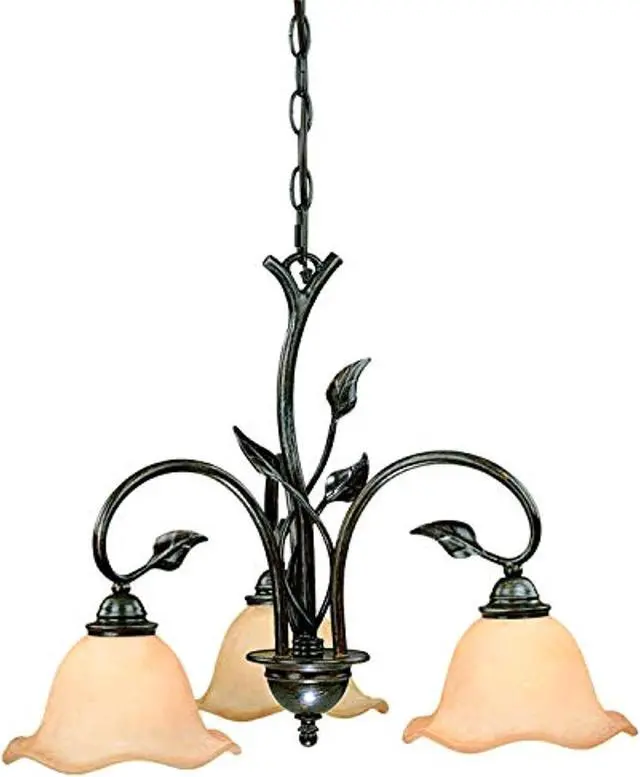 Alt view image 2 of 4 - Vaxcel CH38803OL Vine 3 Light Chandelier 22" x 22" x 17.5" Oil Shale Finish
