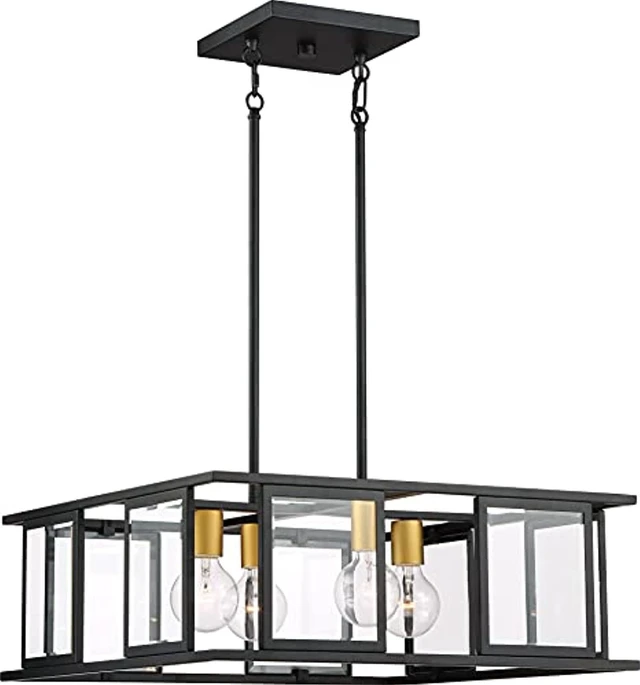 Main image of nuvo 60/6414 four light pendant, 4lt, black