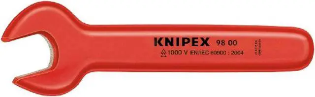 Alt view image 2 of 4 - Knipex 98-00-07 Insulated Open End Wrench 7 mm
