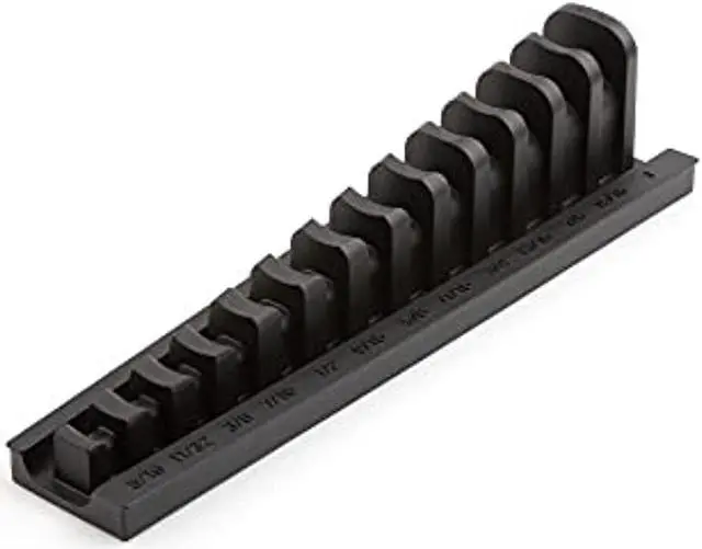 Main image of tekton 13-tool 3/8 inch drive crowfoot wrench organizer rack, black (5/16-1 in.) | org26113