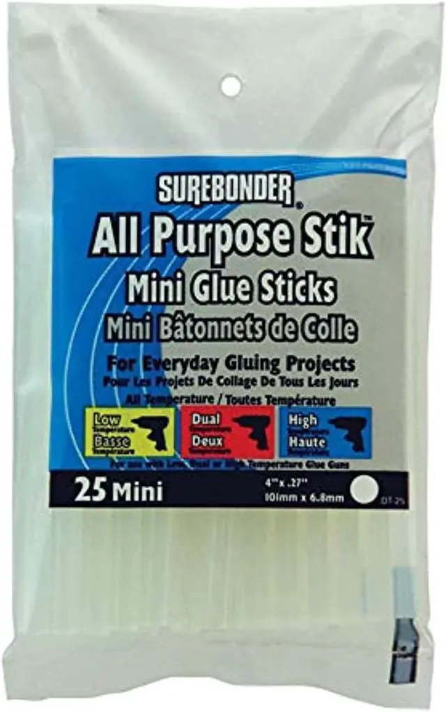 Alt view image 7 of 8 - All-Purpose Stik Mini Glue Sticks-.28"X4" 25/Pkg