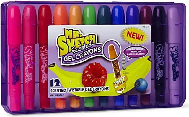 Alt view image 7 of 7 - Mr. Sketch 1951333 Scented Crayons, Gel, Assorted, 12/Pack