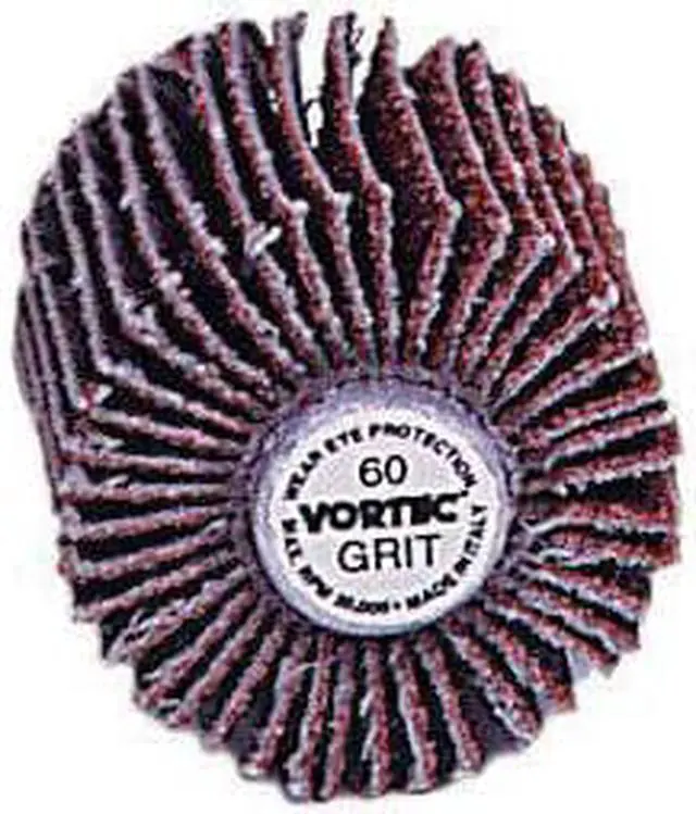 Main image of vortec mounted flap wheels - 1"x1"x1/4" stem 80ao vortec flap wheel [set of 10]