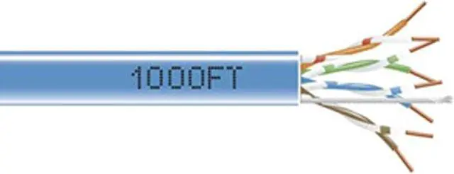 Alt view image 7 of 9 - Black Box EYN850A-PB-1000 CAT5e 350-MHz Solid Bulk Cable - Unshielded, Plenum, Blue, 1000 ft. Pull Box