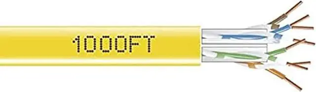 Alt view image 3 of 5 - Black Box EYN872A-PB-1000 1000FT GigaBase 350 Cat.5e Bulk UTP Cable - Yellow