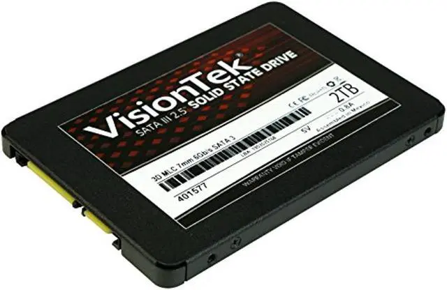 Alt view image 13 of 15 - VisionTek 2 TB 3D MLC 7mm 2.5" Internal SSD - SATA 2 TB Internal SSD