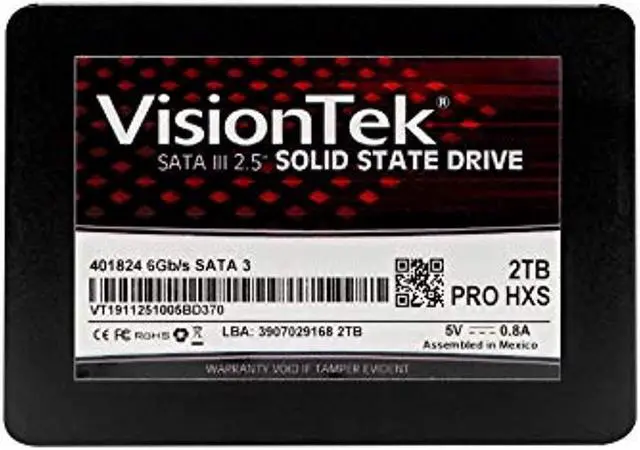 Alt view image 4 of 7 - VisionTek - 901312 - VisionTek PRO HXS 2 TB Solid State Drive - 2.5 Internal - SATA (SATA/600) - 560 MB/s Maximum Read