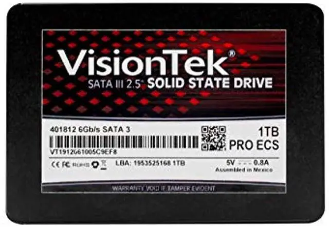 Alt view image 4 of 7 - VisionTek - 901300 - VisionTek PRO ECS 1 TB Solid State Drive - 2.5 Internal - SATA (SATA/600) - 565 MB/s Maximum Read