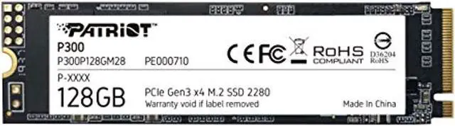 Alt view image 15 of 16 - Patriot Memory P300 128 GB Solid State Drive - M.2 2280 Internal - PCI Express NVMe (PCI Express NVMe 3.0 x4) - Notebook, Desktop PC Device Supported - 40 TB TBW - 1600 MB/s Maximum Read Transfer Rate