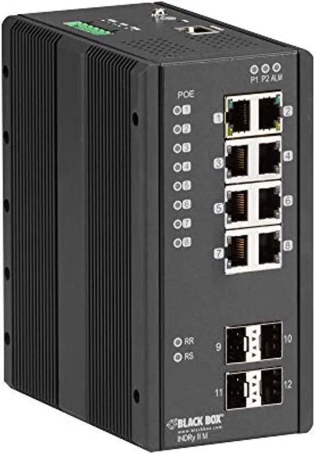 Alt view image 3 of 4 - BLACK BOX LIE1014A GIGABIT ETHERNET (1000-MBPS) EXTREME TEMPERATURE MANAGED POE+ SWITCH - (8) 10/10