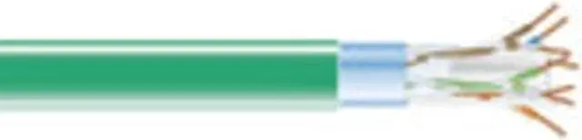 Alt view image 8 of 12 - Black Box EVNSL0617A-1000 CAT6 400-MHz Solid Bulk Cable - Shielded, Plenum, Green, 1000 ft. Spool
