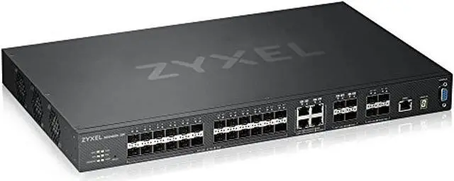Alt view image 8 of 11 - ZyXEL XGS4600-32F 24-Port Gigabit SFP L3 Managed Aggregation Switch with 4 SFP+ 10G Uplinks and 4 10G Combo (SFP+/RJ-45) Ports