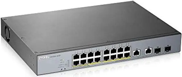 Alt view image 10 of 11 - ZyXEL GS1350-18HP 16-Port Gigabit Smart Nebula Cloud Managed PoE Switch, 16 PoE+ Ports at 250W with 2 SFP Uplinks