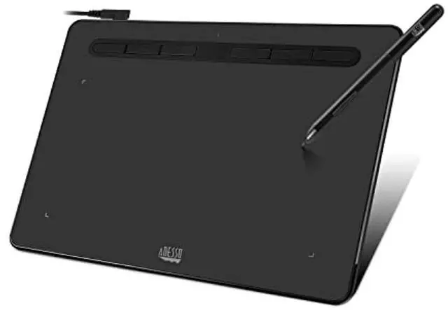 Alt view image 8 of 17 - Adesso 8" x 5" Graphic Tablet - Graphics Tablet - 8" x 5" - 5080 lpi Cable - 8192 Pressure Level - Pen - 1 - Mac, PC - Black