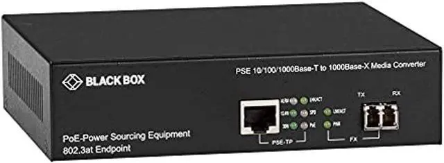 Alt view image 5 of 12 - Black Box 10/100/1000B-T PoE PSE To 1000B-X Media Converter