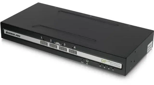 Main image of IOGEAR 4-Port Single View DisplayPort KVM Switch w/Audio - 4 Computers - 1 Local User - 3840 x 2160 - 50 Hz, 60 Hz - 6x USB - 5x DisplayPort GCS1414TAA4