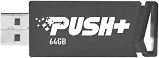 Alt view image 8 of 9 - Patriot Memory Push+ USB 3.2 Gen. 1 Flash Drive - 64 GB - USB 3.2 (Gen 1) - Black - 2 Year Warranty