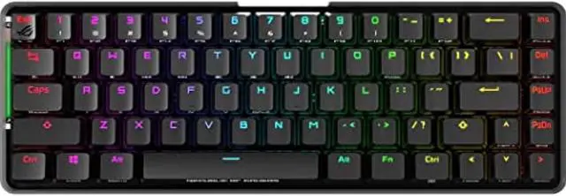 Alt view image 2 of 3 - ASUS ROG Falchion NX 65% Wireless RGB Gaming Mechanical Keyboard | ROG NX Blue Clicky Switches, PBT Doubleshot Keycaps, Wired / 2.4G Hz, Touch Panel, Keyboard Cover Case, Macro Support