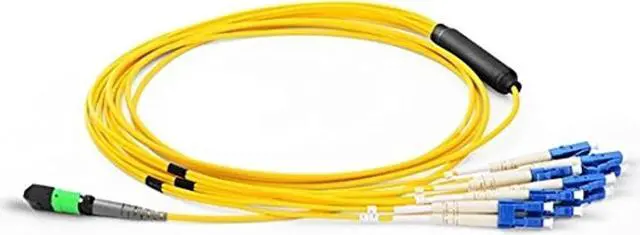 Alt view image 2 of 2 - AXIOM MPO FEMALE TO 4 LC SINGLEMODE 9/125 FIBER OPTIC BREAKOUT CABLE - 8M
