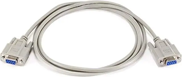 Alt view image 7 of 7 - Monoprice Molded Null Modem Cable - 6 Feet - DB9 Female/Female