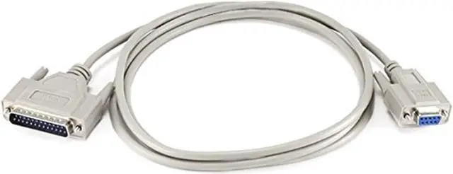 Alt view image 5 of 7 - Monoprice Molded Modem Cable - 6 Feet, DB9 Female to DB25 Male