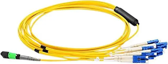 Alt view image 2 of 2 - AXIOM MPO FEMALE TO 4 LC SINGLEMODE 9/125 FIBER OPTIC BREAKOUT CABLE - 12M