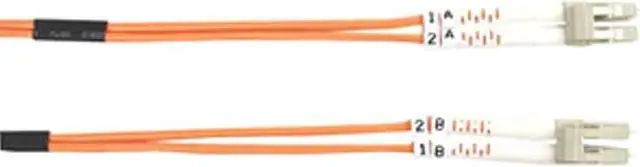 Alt view image 7 of 9 - Black Box FO625-010M-LCLC OM1 62.5-Micron Multimode Fiber Optic Patch Cable - OFNR PVC, LC-LC, Orange, 10 m (32.8 ft.)