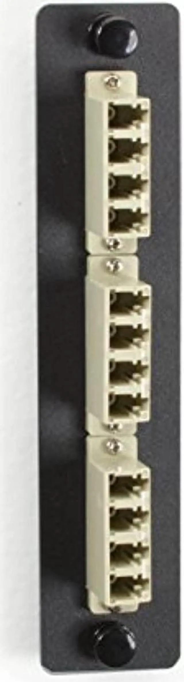 Main image of LOW-DENSITY MULTIMODE FIBER ADAPTER PANEL - CERAMIC SLEEVE, (6) LC DUPLEX, BEIGE