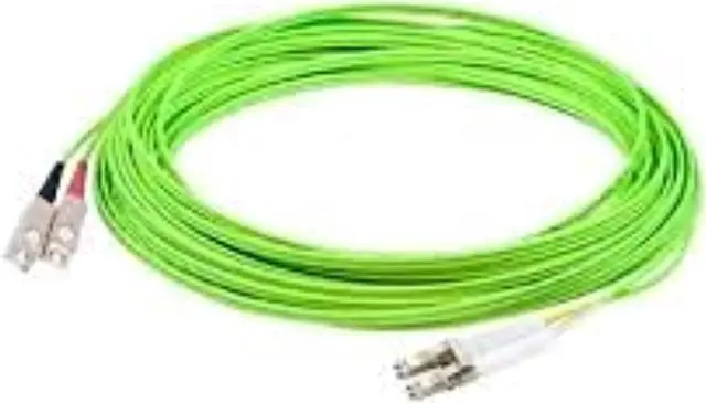Alt view image 3 of 4 - Add-on Addon 10m Lc (male) To Lc (male) Lime Green Om5 Duplex Fiber Patch Cable