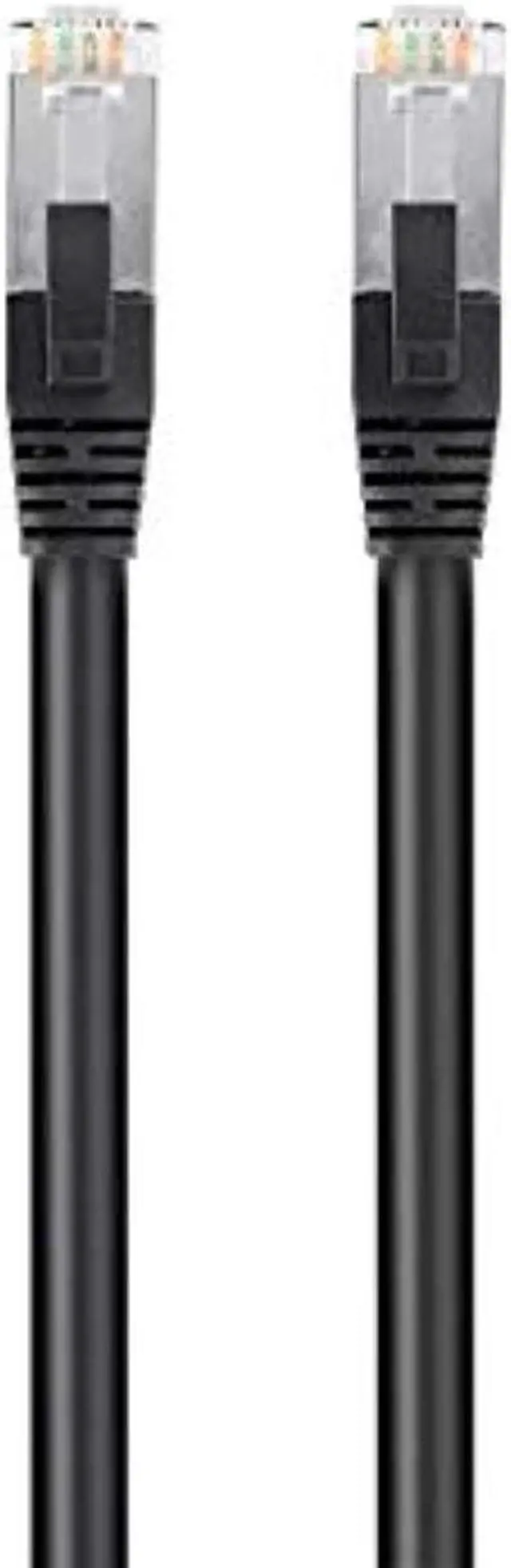 Main image of Monoprice Cat6 PoE Ethernet Patch Cable - 7 Feet - Black, 600V, Shielded RJ45, Solid, 550MHz, STP (U/FTP), 24AWG