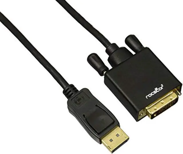 Alt view image 9 of 11 - Rocstor Y10C155-B1 6Ft Displayport To Dvi-D Cable Supports 4Kx2K 30Hz M/M