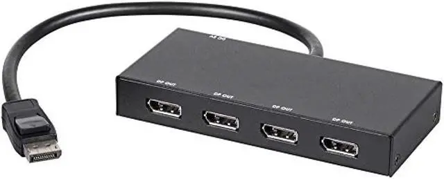 Alt view image 7 of 7 - Monoprice 4-Port DisplayPort 1.2 to DisplayPort Multi-Stream Transport (MST) Hub, DP to DP, Ideal For Digital Signage, Large Video Displays In Schools