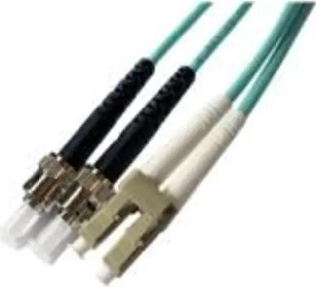 Alt view image 2 of 2 - Axiom LCSTOM4MD1M-AX Patch Cable - St Multi-Mode (M) To Lc Multi-Mode (M) - 3.3 Ft - Fiber Optic - 50 / 125 Micron - Om4 - Riser - Aqua