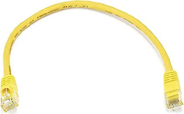 Alt view image 5 of 8 - Monoprice Cat6 Ethernet Patch Cable - 1 Feet - Yellow | Network Internet Cord - RJ45, Stranded, 550Mhz, UTP, Pure Bare Copper Wire, 24AWG