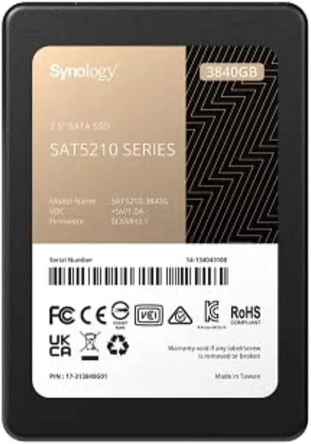 Alt view image 2 of 3 - Synology 2.5" 3.84TB SATA III 3D NAND TLC SAT5210-3840G